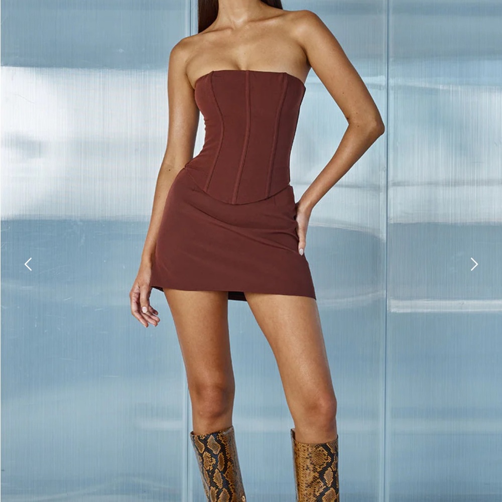 Brown Corset and Brown Skirt